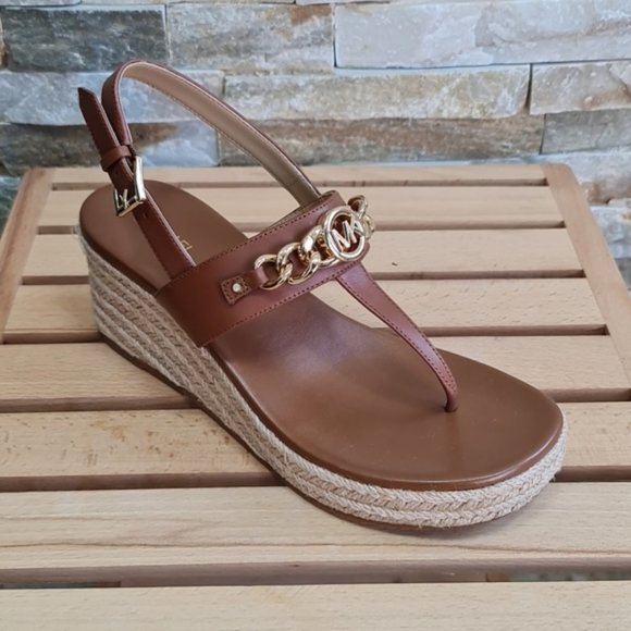 MICHAEL Michael Kors Roxane Leather Wedge Sandal - Picture 3 of 10